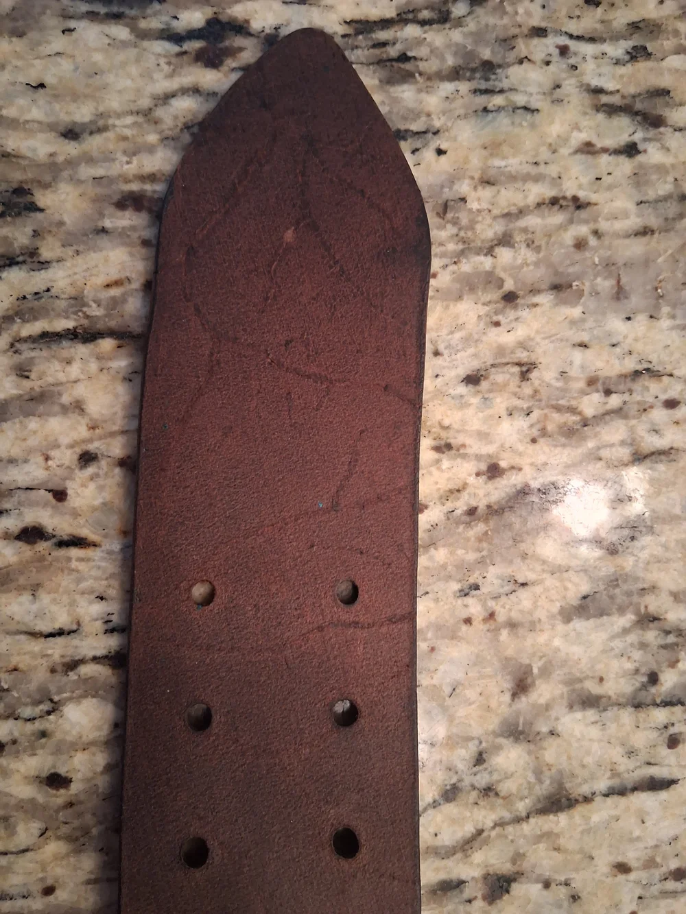 Ralph Lauren Brown Leather Belt with Brass Buckle